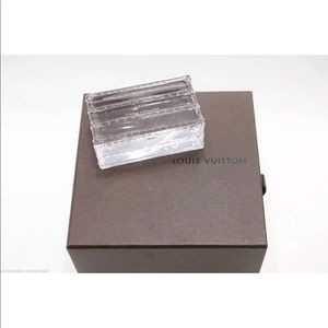 LOUIS VUITTON CRYSTAL STEAMER TRUNK PAPERWEIGHT